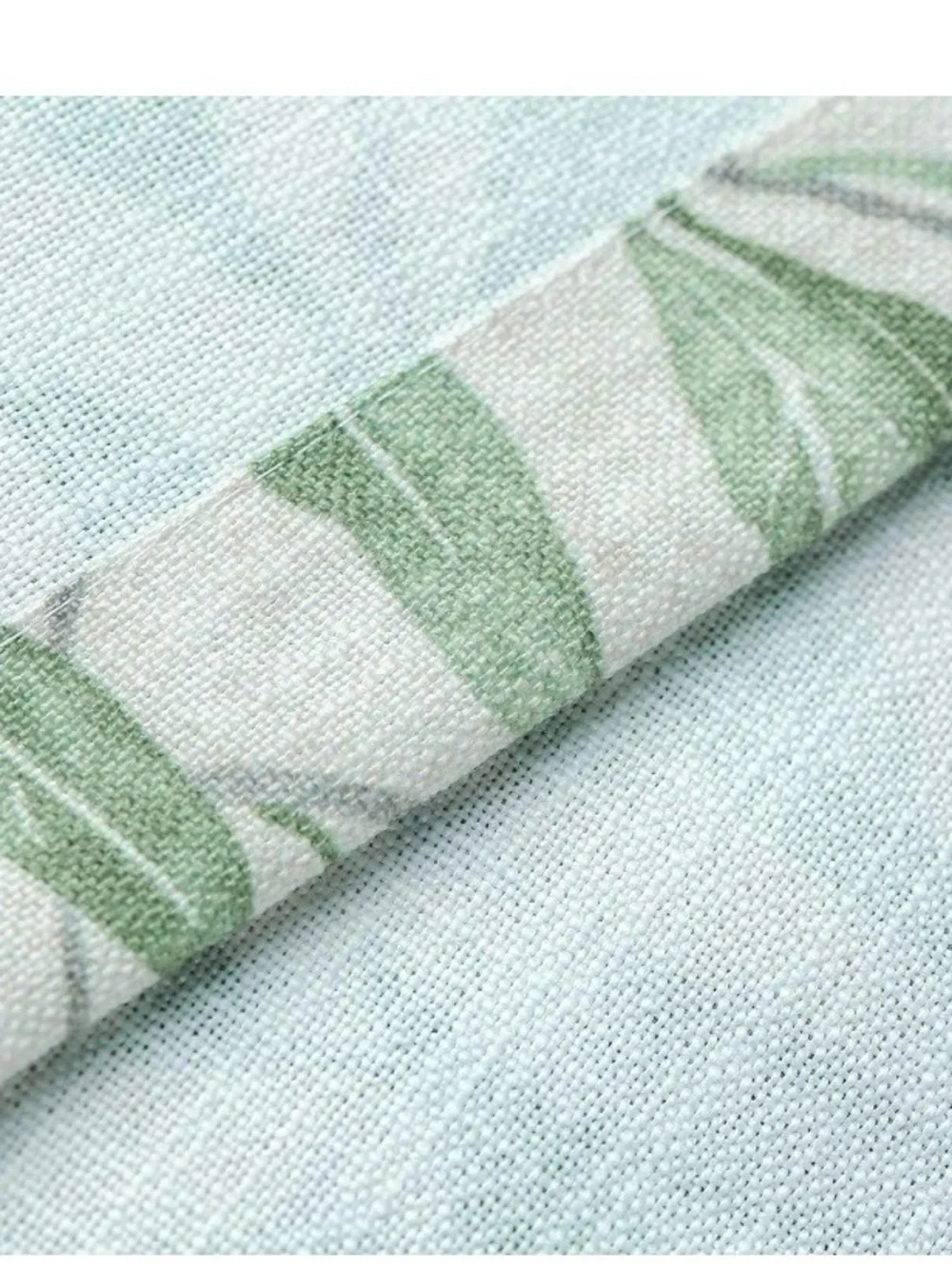 VOGOL Green Leaf Print Kitchen Valance, Curtain